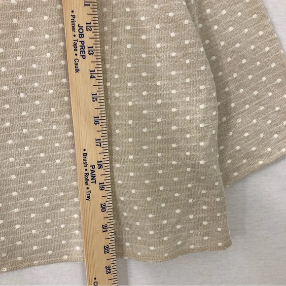 Blu Pepper Cream White Button Polka Dot Boxy Fit Knit Top Large - Picture 6 of 9